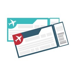 flight tickets isolated icon