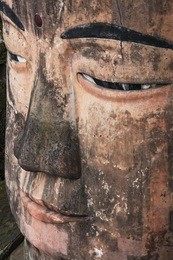 the leshan giant buddha is a 71-meter, 233 ft tall stone statue. built between 713 and 803 during the tang dynasty, sichuan province in china, near the city of leshan.