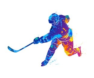 hockey player illustration