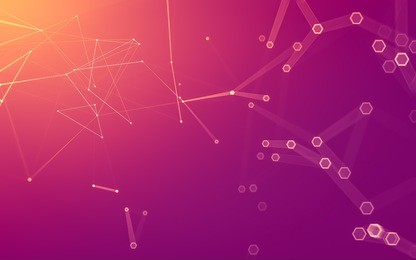 abstract polygonal space low poly dark background with connecting dots and lines. connection structure. 3d rendering