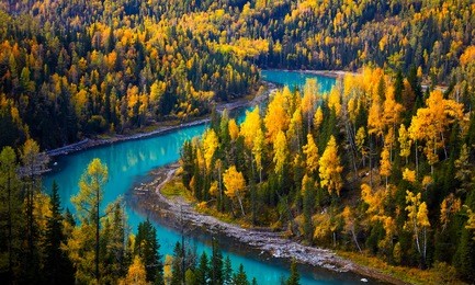 colorful moon bay , scenery in xinjiang ,china.