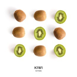 seamless pattern with kiwi. tropical abstract background. kiwi fruit on the white background.