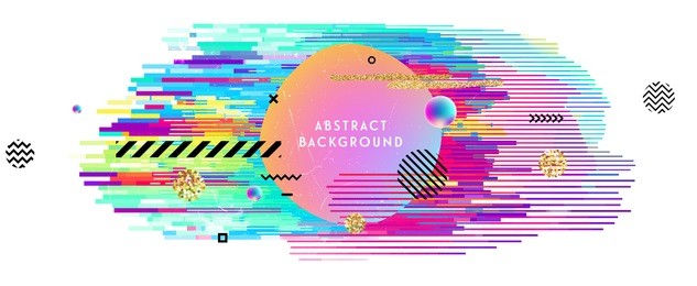 vector glitch geometric abstract background.