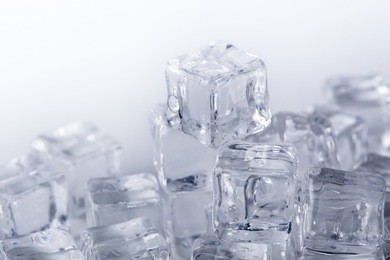 ice cubes isolated on white background