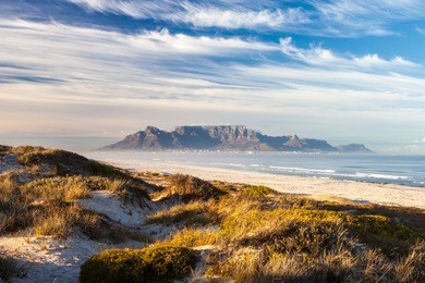 scenic view of table mountain from blouberg cape town south africa