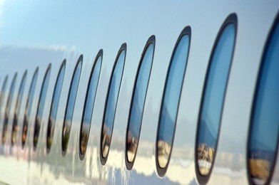 passenger airline windows from outside