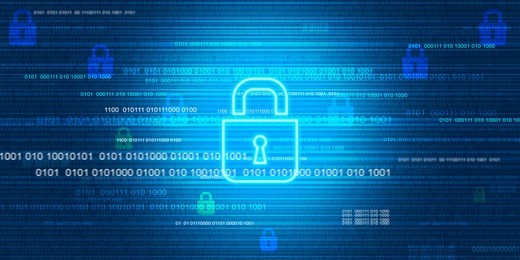 blue abstract digital security background design