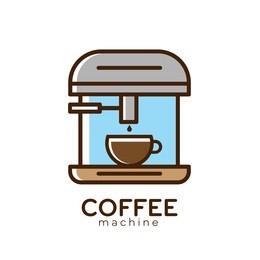 coffee machine logo design
