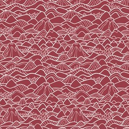 landscape pattern. vector seamless pattern with hills, trees, fields and peaks. background illustration with bright landscape.