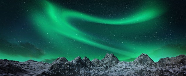 a beautiful green and red aurora dancing over the hills