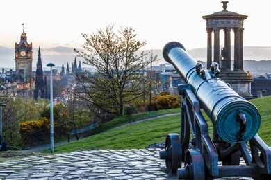view from calton hill, edinburgh, scotland