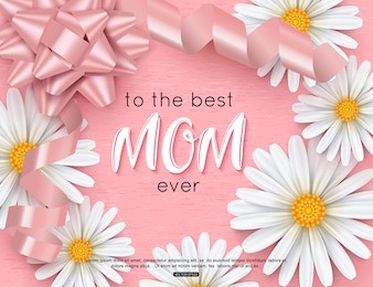 mothers day greeting card design, vector illustration