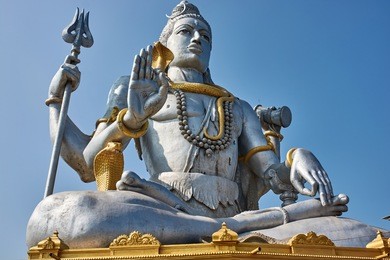 india. karnataka. murdeshwar. shiva on the kanduka hill