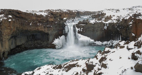 aldeyjarfoss waterfall, north iceland