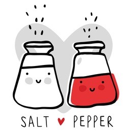 cute cartoon salt and pepper