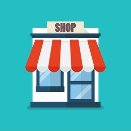 shop store flat icon. vector flat style