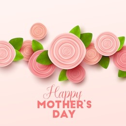 happy mothers day background with flowers. vector illustration.