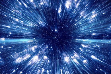 time warp, traveling in space.