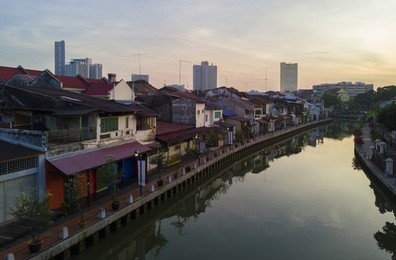 malacca, malaysia - march 23: melaka river in malaysia. malacca has been listed as a unesco world heritage site since 7 july 2008.