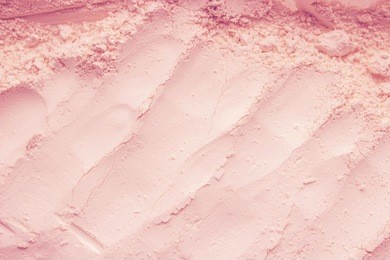 pink clay dry powder cosmetic texture. 