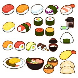 japanese food icon set 1