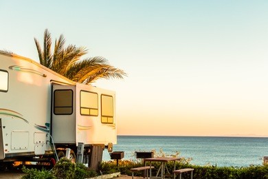 winter rv camping on cost of california.