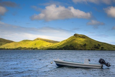 boat on fiji - viti levu - oceania