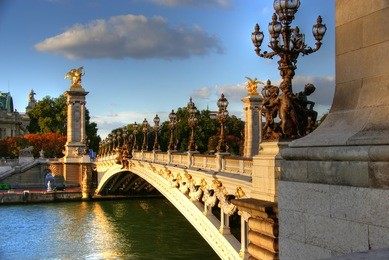 bridge of alexandre iii in paris  hdr