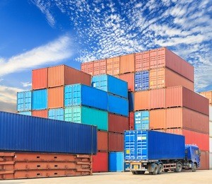 industrial container yard for logistic import export business