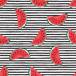 water melon seamless pattern striped vector illustration
