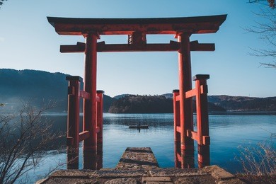 morning hakone shrine
