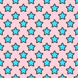 cute vector star, seamless background pattern