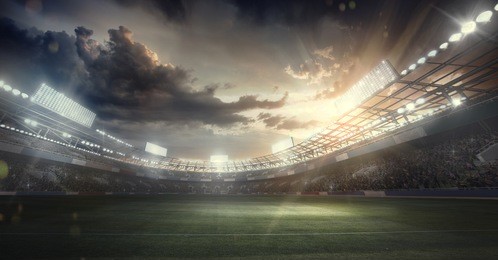 sport backgrounds.  soccer stadium. 