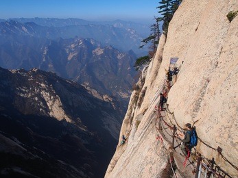 huashan mountain, sacred danger trail. xian, china