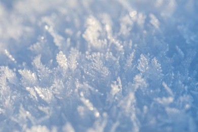 snow crystals in big close up. natural snow macro.