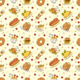 seamless cute food pattern
