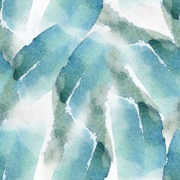 seamless abstract watercolor pattern in blue tints