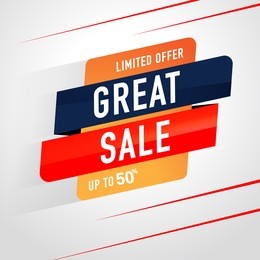 great sale icon sale and special offer. 50% off. vector illustration.