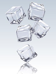 falling ice cubes