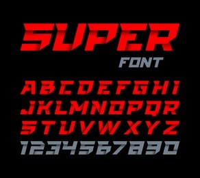 paper style super font. italic type, alphabet and numbers