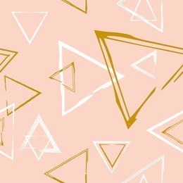 seamless geometric tribal triangle hand drawn pastel background pattern in vector
gold pink