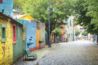 colorful caminito street in the la boca, buenos aires, argentina