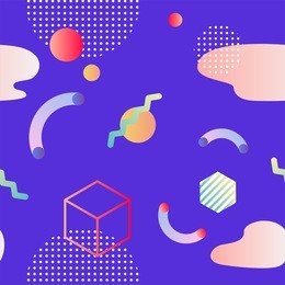 trendy neo memphis background. geometric seamless pattern