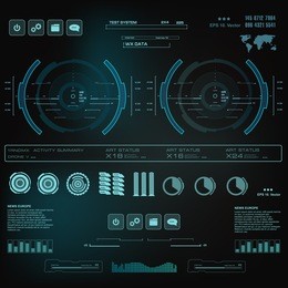 futuristic virtual graphic touch  user interface, target