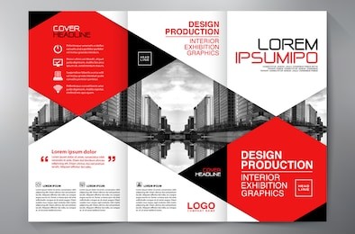 business brochure. flyer design. leaflets 3 fold template. cover book and magazine. annual report vector illustration