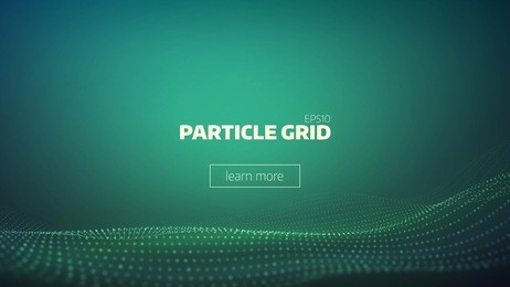 particle grid abstract background. technology minimal backdrop for presentation. cyber wave