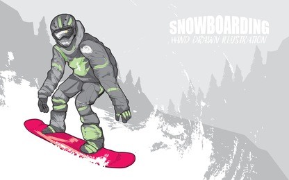 sport background. winter sport. snowboarder background design