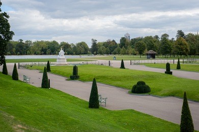 united kingdom, london, hyde park, green fields and lake