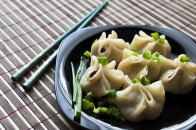 mongolian food: buuz (steamed mongolian dumplings)