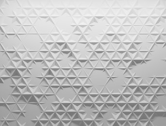 white polygonal triangle geometric texture. 3d rendering background.